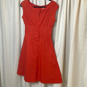 Myrtlewood Retro Bright Red Holiday A-Line Dress Size S
